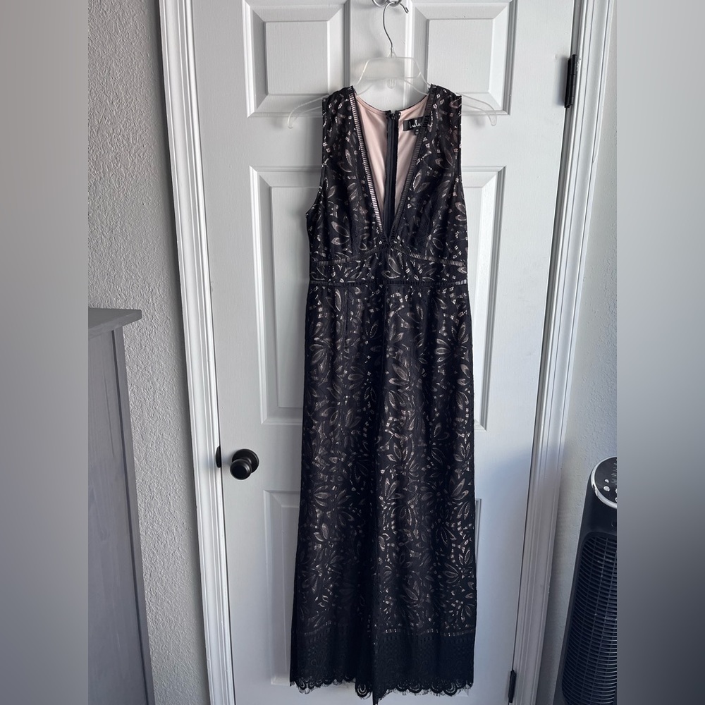 Lulus Black Lace Jumpsuit